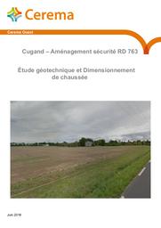 Cugand - Aménagement sécurité RD 763. Étude géotechnique et Dimensionnement de chaussée | COLLOBERT, Michel