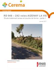 Département Vendée 2X2 voies AIZENAY - LA VIE. Étude de traitement arase et couche de forme | COLLOBERT, Michel