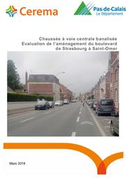 Chaussée à voie centrale banalisée. Evaluation de l’aménagement du boulevard de Strasbourg à Saint-Omer | DEBOUDT, Bertrand