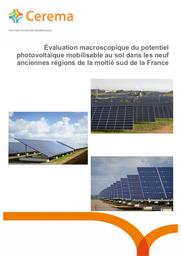 Évaluation macroscopique du potentiel photovoltaïque mobilisable au sol dans les neuf anciennes régions de la moitié sud de la France | CHRISTIN, Jérôme