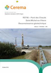 RD746 - Pont des Chauds- Saint-Michel-en-l'Herm : Reconnaissance géotechnique | LANDRY, Benjamin