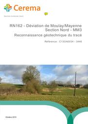RN162 Déviation de Moulay Mayenne section nord MM3 : reconnaissance géotechnique du tracé | MARTIN, Emmanuelle
