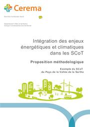 Intégration des enjeux énergétiques et climatiques dans les SCoT : Proposition méthodologique ; Exemple du SCoT du Pays de la Vallée de la Sarthe | POTIER, Valérie