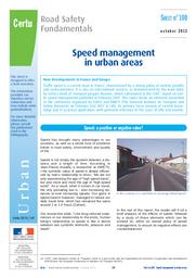 Road Safety Fundamentals. Sheets n° 100 – 32 : Sheet n° 100 : Speed management in urban areas | Cerema. Centre d'études et d'expertise sur les risques, l'environnement, la mobilité et l'aménagement (Administration). Auteur