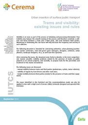 Urban insertion of surface public transport IUTCS : n° 1 : Trams and visibility | Cerema. Centre d'études et d'expertise sur les risques, l'environnement, la mobilité et l'aménagement (Administration). Auteur