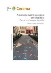 Aménagements piétons provisoires Eléments d'analyse du guide Rapport d'étude, Octobre 2020 | HIRON, Benoît