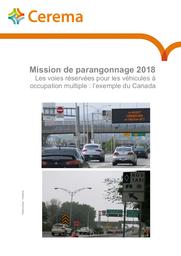 Mission de parangonnage 2018. Les voies réservées pour les véhicules à occupation multiple : l’exemple du Canada | ROUSIC, Sandrine