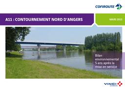A11 : Contournement nord d'Angers ; Bilan environnemental final | CHARLEMAGNE, Thierry