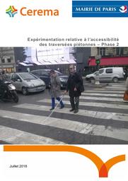 Expérimentation relative à l'accessibilité des traversées piétonnes | DEBES, Céline