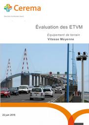 Evaluation des ETVM - Equipement de terrain - Vitesse Moyenne | GREGOIRE, Daniel