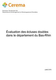 Evaluation des écluses doubles dans le département du Bas-Rhin | SCHWEITZER, Marc