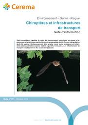 Chiroptères et infrastructures de transport : Note d'information n°7 | Cerema. Centre d'études et d'expertise sur les risques, l'environnement, la mobilité et l'aménagement (Administration). Auteur