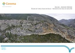 RN 202 - PR32+300 à 32+900 Roche Percée - Talus routier et falaise Etude de l'aléa chute de blocs | ANSALDI, Dominique