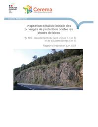 Inspection détaillée initiale des ouvrages de protection contre les chutes de blocs RN 106 - départements du Gard (zones 1, 4 et 6) et de la Lozère (zones 5 et 7) | WEBER, Guillaume