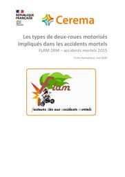 Les types de deux-roues motorisés impliqués dans les accidents mortels, FLAM 2RM, Accidents mortels 2015, Fiche thématique, mai 2020 | VARIN, Bérengère