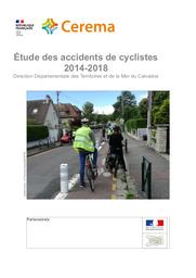 Rapport d'étude des accidents de cyclistes 2014-2018. Direction départementale des Territoires et de la Mer du Calvados | MACQUET, Céline