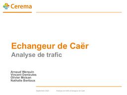 Echangeur de Caër. Analyse de trafic | WERQUIN, Arnaud
