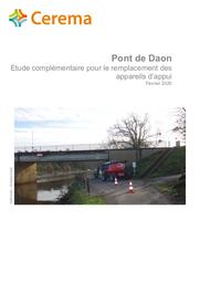 Pont de Daon. Etude complémentaire pour le remplacement des appareils d’appui | POULIN, Benoît