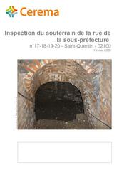 Inspection du souterrain de la rue de la sous-préfecture n°17-18-19-20 - Saint-Quentin | REGRAGUI, Nejwa
