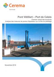 Pont Vétillard - Port de Calais. Examen visuel des soudures. Analyse des mesures de pertes d'épaisseur sur la tôle de platelage | DUMORTIER, Frédéric