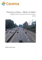 Plaintes à Illies - RN41 et RN47. Rapport des mesures de bruit routier 2019 | POT, Geoffrey
