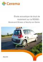 Etude acoustique de bruit de roulement sur la RD908 - Boulevard Bineau à Neuilly-sur-Seine | POT, Geoffrey