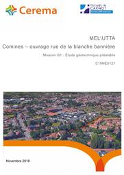 MEL\UTTA : G1 ouvrage rue de la blanche bannière à Comines : Étude géotechnique préalable | HABERT, Julien