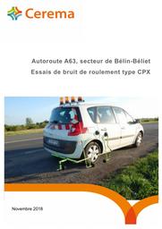 Autoroute A63, secteur de Bélin-Béliet : Essais de bruit de roulement type CPX | DUNEZ, Philippe