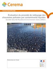 Evaluation de procédé de nettoyage des chaussées polluées par contaminants liquides. Société Sécurité Routière Environnement Voirie (SREV). | HAMOUDI, Amine