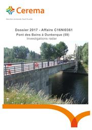 Dossier 2017- Pont des Bains à Dunkerque (59). Investigations radar. | DELORY, Alexis