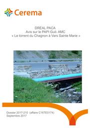 Avis sur le PAPI Guil-AMC "Le torrent du Chagnon à Vars Saint Marie" | MINGUET, Mathilde