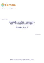Interaction vélos / tramways dans les réseaux français. Phases 1 et 2 | CASSAGNES, Jérôme