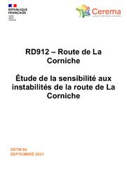 RD912 - Etude de la sensibilité aux instabilités de la route de la corniche | VALDEYRON, Gilles