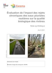 Évaluation de l’impact des rejets chroniques des eaux pluviales routières sur la qualité biologique des rivières Note synthétique | MAZUER, Pierre