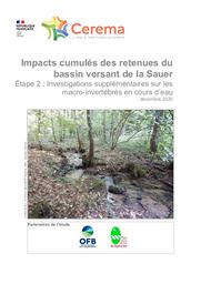 Impacts cumulés des retenues du bassin versant de la Sauer Étape 2 : Investigations supplémentaires sur les macro-invertébrés en cours d’eau | MAZUER, Pierre