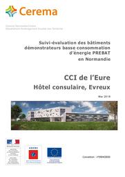 Suivi-évaluation des bâtiments démonstrateurs basse consommation d’énergie PREBAT en Normandie - CCI de l’Eure Hôtel consulaire, Evreux Mai 2018 | FOSSE, Jean-Yves