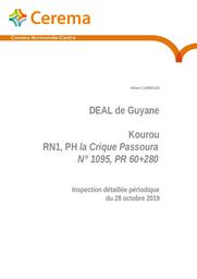 Kourou RN1, PH la Crique Passoura N° 1095, PR 60+280. Inspection détaillée périodique du 28 octobre 2019 | MALJEAN, Franck
