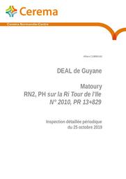 Matoury RN2, PH sur la Ri Tour de l'Ile N° 2010, PR 13+829. Inspection détaillée périodique du 25 octobre 2019 | MALJEAN, Franck