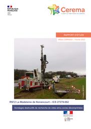 RN12 La Madeleine de Nonancourt – ICS 27378-062 - Sondages destructifs de recherche de vides et/ou zones décomprimées | MEMPIOT, Aurélien
