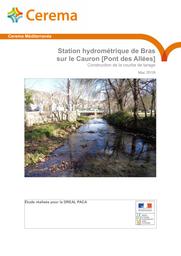 Station hydrométrique de Bras sur le Cauron [Pont des Allées] Construction de la courbe de tarage | ALQUIER, Mathieu