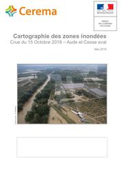 Cartographie des zones inondées - Crue du 15 Octobre 2018 – Aude et Cesse aval | PONS, Frédéric