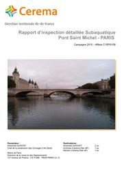 Rapport d'inspection détaillée subaquatique : Pont Saint Michel - Paris - Campagne 2015 | GORNES, Frédéric
