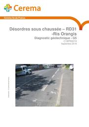 Ris Orangis - Mission G5 : Désordres sous chaussée - RD31 | FIX, Lionel