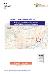 Mesures acoustiques aux abords de la RN 249 – Commune de Vallet | FOULON, Gérald