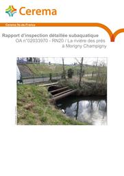 Rapport d’inspection détaillée subaquatique OA n°02033970 - RN20 / La rivière des prés à Morigny Champigny | GINFRAY, Christophe