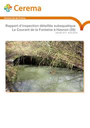 Rapport d’inspection détaillée subaquatique. Le Courant de la Fontaine à Hasnon (59) | MACIULA, Ludovik