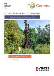 Talmont-Saint-Hilaire – Le Querry Pigeon – Etude géotechnique préalable – Mission G1 | LEMASSON, Vincent