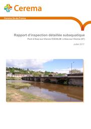 Rapport d’inspection détaillée subaquatique. Pont d’Aixe-sur-Vienne E3030LIM à Aixe-sur-Vienne (87) | MACIULA, Ludovik