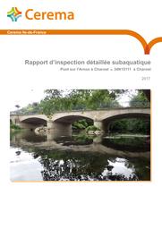 Rapport d’inspection détaillée subaquatique. Pont sur l'Arnon à Charost - 34N15111 à Charost | GINFRAY, Christophe