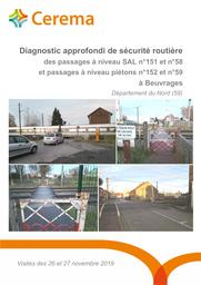 Diagnostic approfondi de sécurité routière des passages à niveau SAL n°151 et n°58 et passages à niveau piétons n°152 et n°59 à Beuvrages (59) | CHESNEAUX, Jean